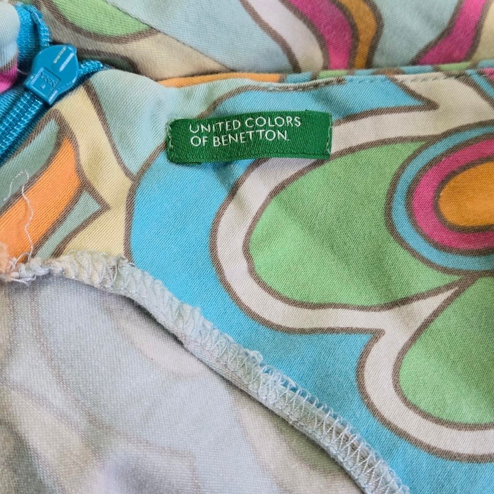 Funky pastel print body con midi dress. United Colors of Benetton. - Picture 7 of 8